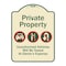 Signmission Designer Series-Private Property Unauthorized Vehicles Towed No Cars, 24" x 18", TG-1824-9914 A-DES-TG-1824-9914 - alternate 1